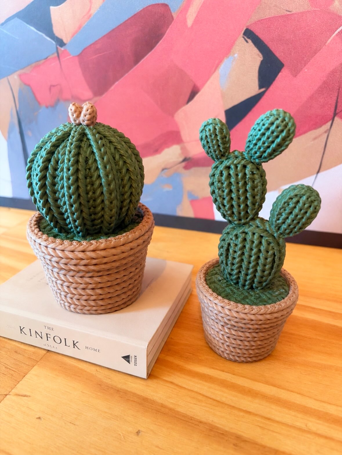 Cactos impressos em 3D em detalhe